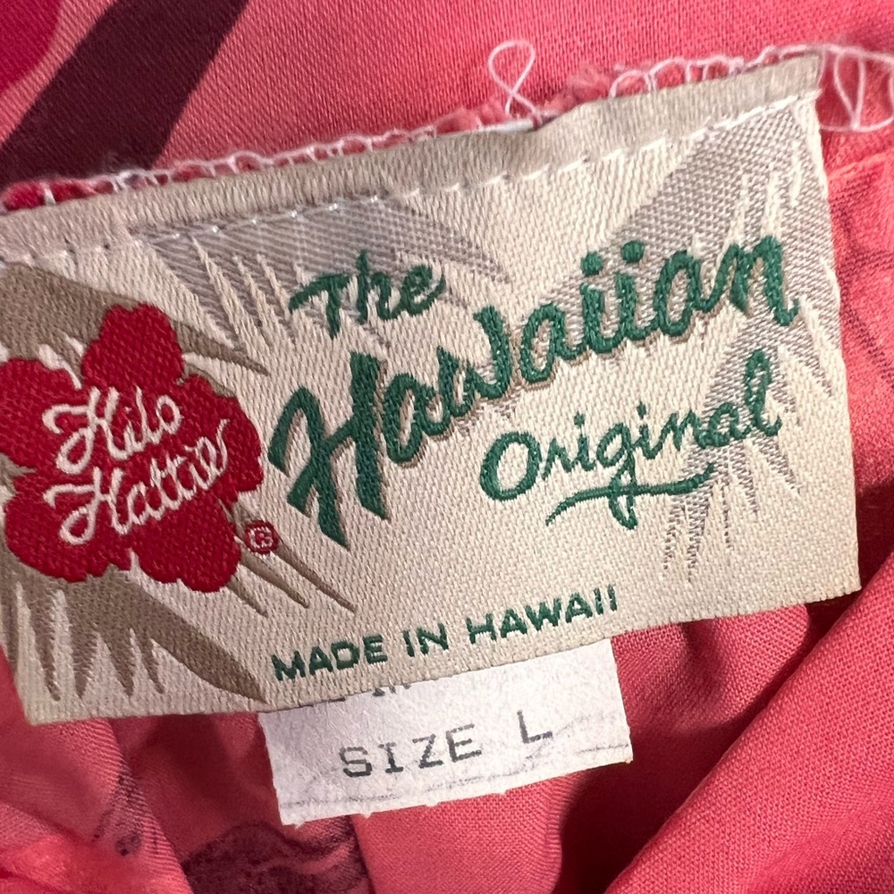 Vintage Hilo Hattie Hawaiian Dress Pink Floral Tropical Maxi size Large - Picture 2 of 11